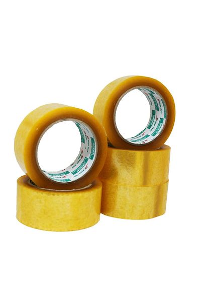 Nuga Bant 5 Pieces Nougat Transparent Duct Tape 45 Mm * 100 Meters 38 Micron Acrylic (5 PCS)