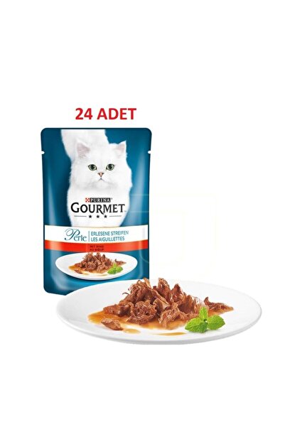 Gourmet Perle Izgara Sığır Etli Yaş Kedi Maması 85 gr 24 Adet