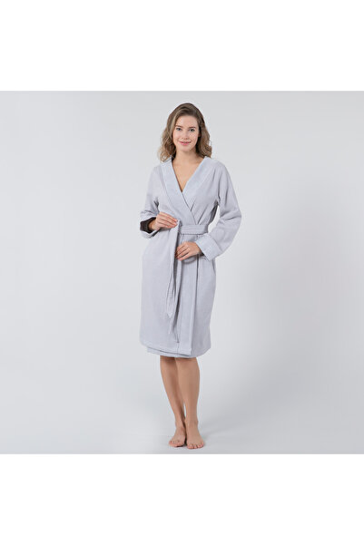 Chakra Atentiva Kadın Bornoz Koyu Gri