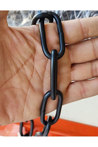 Etsylight Büyük Avize Zinciri 5 Mm, 5 Metre Siyah Renk, Kaynaksız Metal Zincir