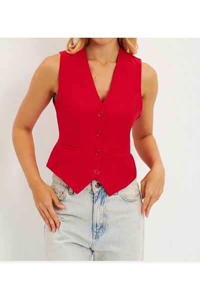 fujya WOMEN'S V-NECK SIZED STYLISH VEST
