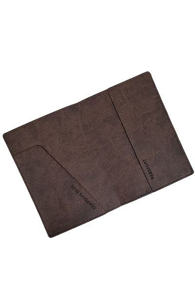 Smyrna Кожен калъф за паспорт Acar Mira Thermo, тъмнокафяв, с каишка за паспорт