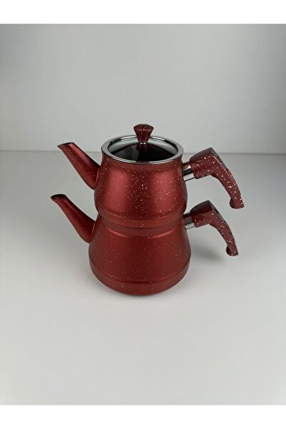 Lavoro GRANİT ÇAYDANLIK MİNİ BOY 3 PARÇA CAM KAPAK BAKALİT KULP ALYANS