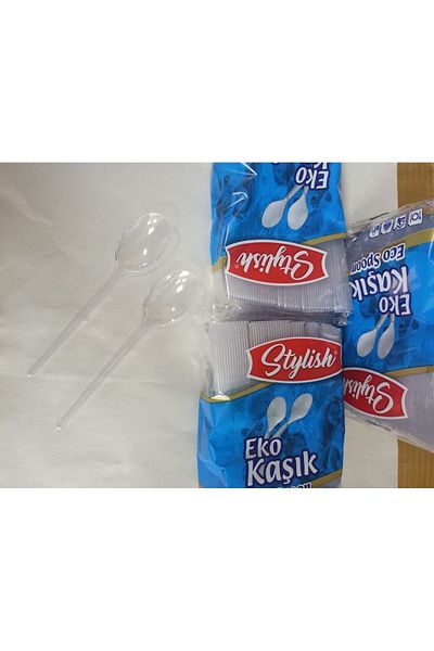 GOLD ASSAN Transparent Eco Spoon - 1 Pack of 100