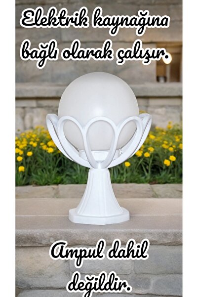 fullreyon E27 Duylu Dekoratif Set Üstü Armatür, Bahçe Duvar Aydınlatma Apliği, Papatya Bahçe Duvar Armatürü