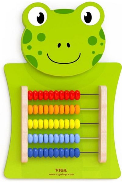 Viga Toys - 50679 - Wall Game - Abacus - Frog
