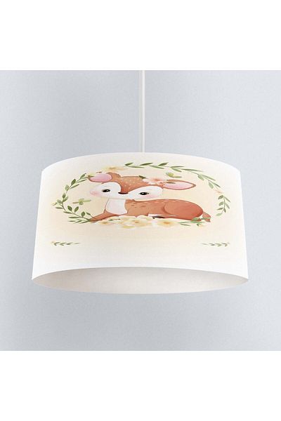 Else Halı Else Floral Gazelle Animal Patterned Children's Baby Room Pendant Lamp Chandelier