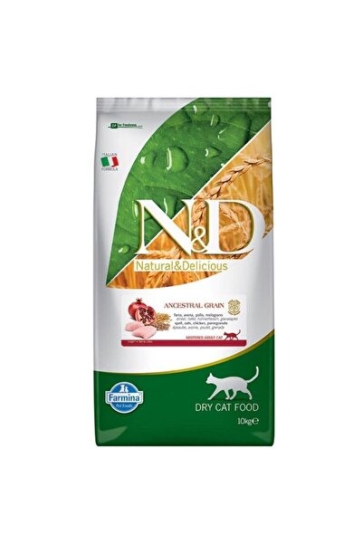 N&D Düşük Tahıllı Tavuklu Ve Narlı Kısırlaştırılmış Kedi Maması 10 Kg