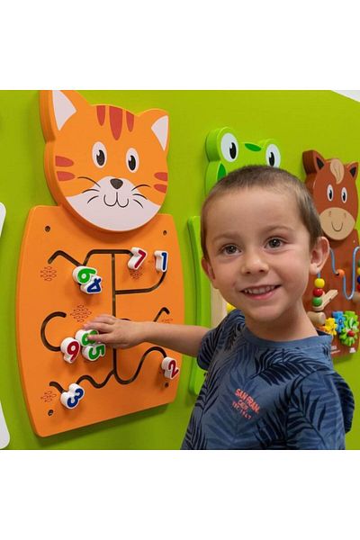 Viga Cat Shaped Matching Numbers Wall Game