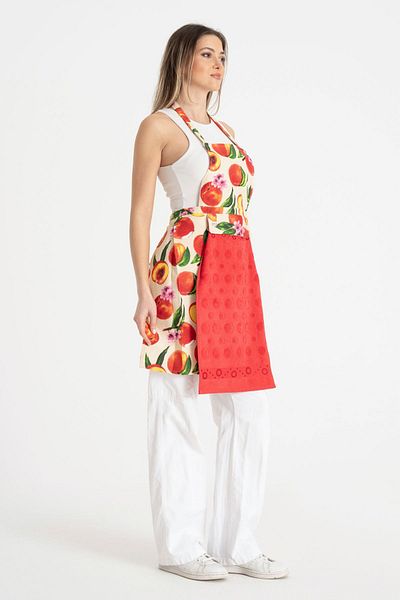 Enoteks Waterproof Kitchen Apron with Towel Red