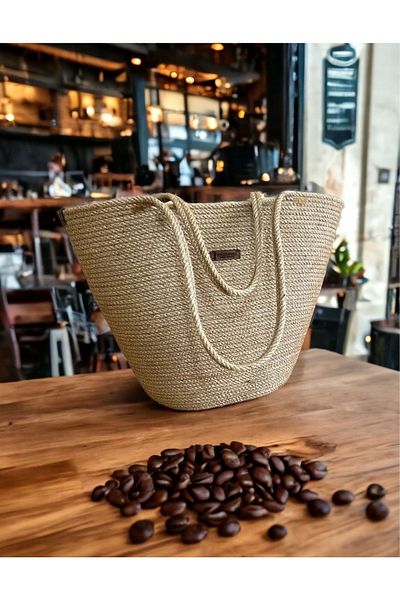 AYŞE SERHOŞOĞLU HOME DESİGN Straw Bag, Beach Bag