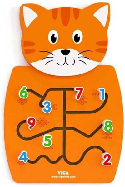 Viga Cat Shaped Matching Numbers Wall Game
