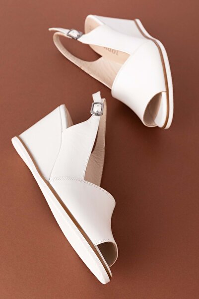 Gondol Women's Genuine Leather Wedge Heel Shoes Şhn.821