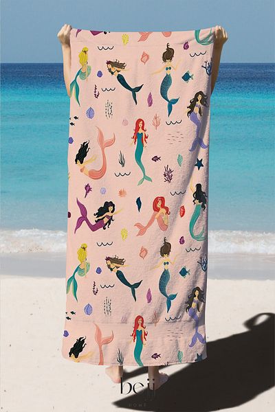 ECEMRE 75x150 cm Digital Printed Beach Towel