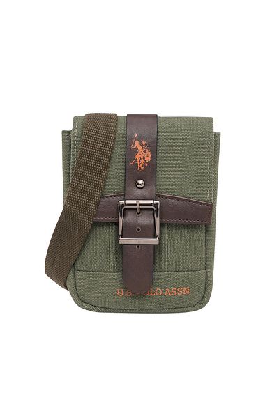U.S. Polo Assn. Πόλο Ασν. 24546 - Τσάντα χιαστί από ύφασμα από καμβά χακί