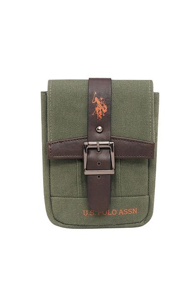 U.S. Polo Assn. Πόλο Ασν. 24546 - Τσάντα χιαστί από ύφασμα από καμβά χακί