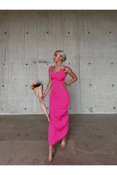 ForOre Long Beige Strap Alone Dress
