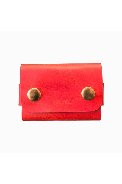 CRASSULA PREMIUM LEATHER Genuine Leather Card Holder with Snap Closure