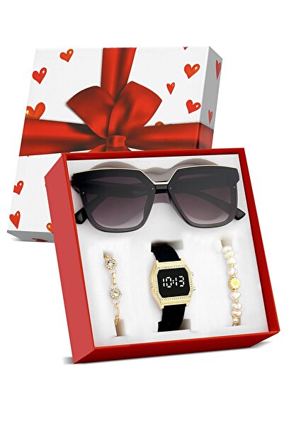 Zzla ساعة يد نسائية ونظارات شمسية - زوجان من الأساور PL171