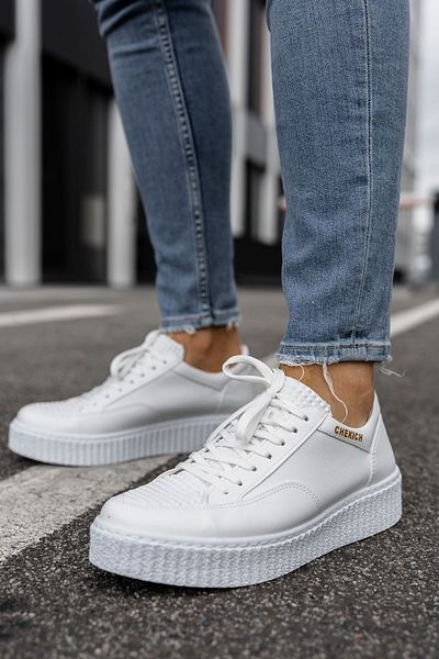 Joy Man J017 Pyramid - Pantofi sport pentru bărbați cu talpă ortopedică CBT White