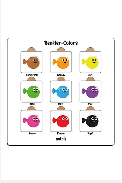 kutuTR Notpa Kids Educational Color Puzzle - White Background