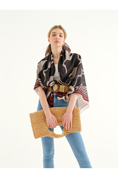 BROWN SARTO Burgundy Pareo - Tiger Detailed