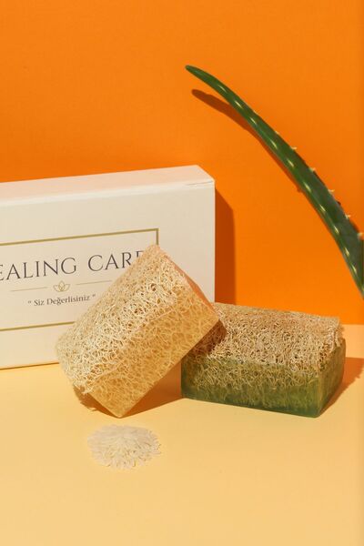 Healing Care % 100 Doğal Kabak Lifli Aleo Vera Sabun ( 1 Adet ) & Kabak Lifli...