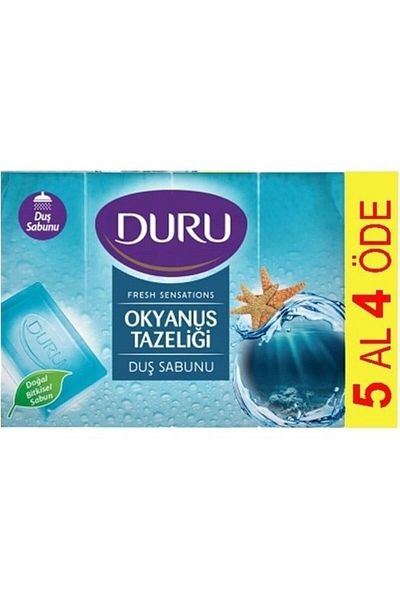Duru صابون الاستحمام فريش سينسيشن أوشن بريز 5*150 جرام (اشتري 5 وادفع 4)