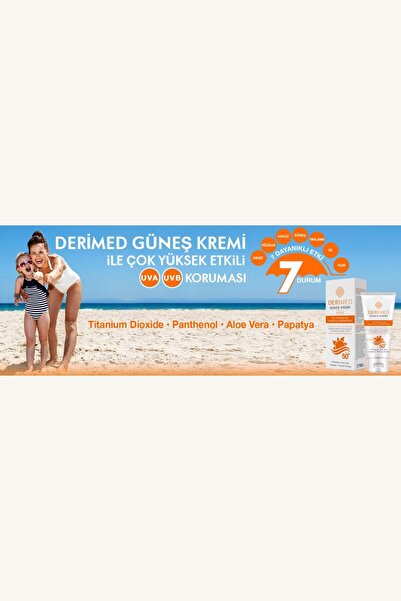Derimed Uva & Uvb Korumalı Spf25 Aloe Vera Içerikli Yüz Ve Vücut Travel Çanta Boy Güneş Kremi