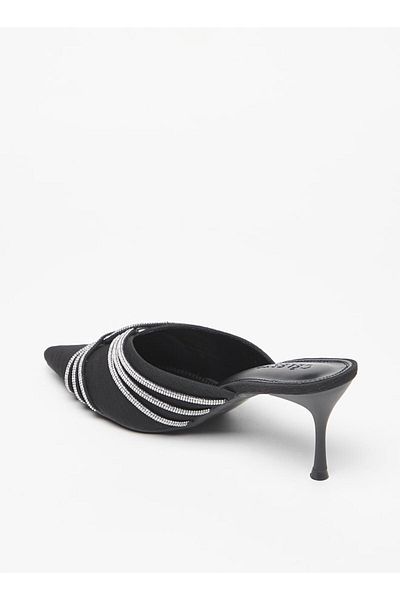 Celeste Women's Embellished Slip-On Mules with Stiletto Heels