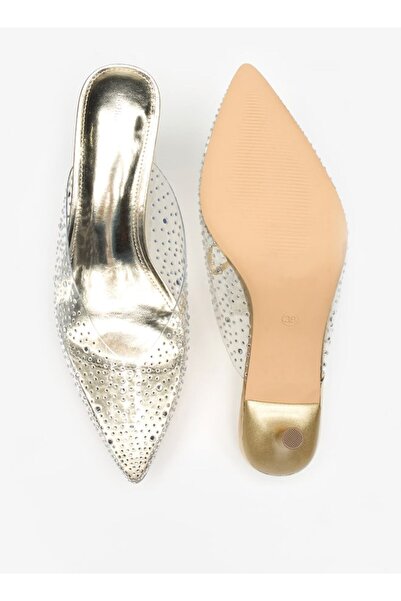 Flora Bella by Shoexpress Embellished Slip-On Mules with Stiletto Heels