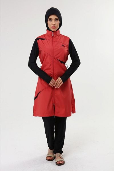 Ranuna 2025 Judge Collar Parachute-Lycra Hijab Swimsuit Tile