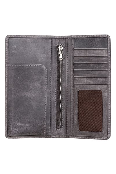 Lev Leather Πορτοφόλι Unisex από γνήσιο δέρμα με θήκη τηλεφώνου - 100% χειροποίητο, με δυνατότητα εγγραφής ονόματος