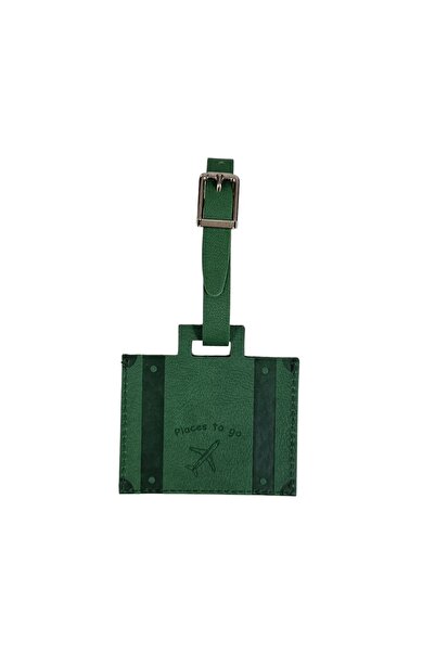 Acar Giza Vegan Leather Luggage Luggage Tag Dark Green