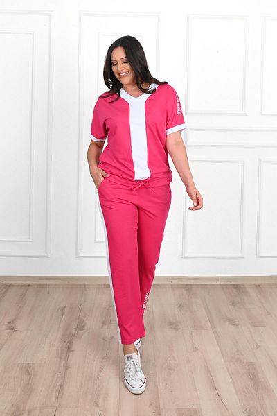 Koza Butik Γυναικείο σετ φόρμας 8016-23 με στάμπα με κοντό μανίκι