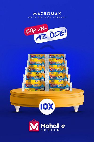 MACROMAX أكياس قمامة متوسطة الحجم 15 قطعة فائقة التحمل - 55x60 سم 10x