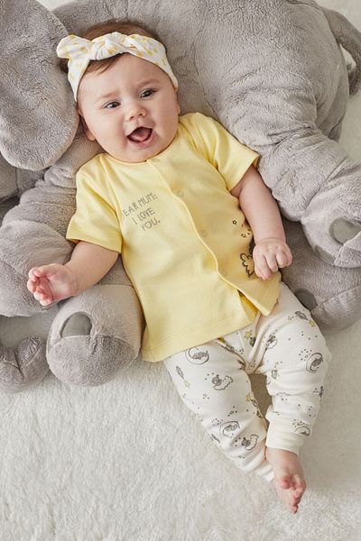Bebetto INTERLOK SLEEPWEAR SET WITHOUT BOOTIES 2-Piece (SLEEPY CUTE) F 1304