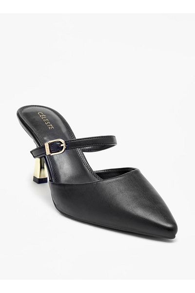 Celeste Women's Pointed Toe Slip-On Mules with Stiletto Heels