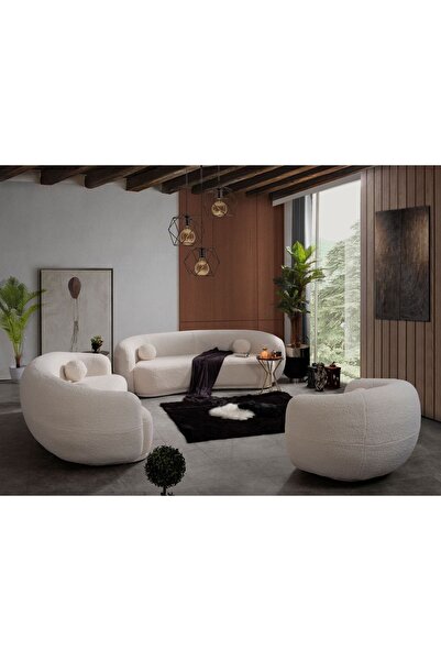 Pablohome Monaco Tedy Koltuk Takımı 2 Adet Üçlü Kanepe 1 Adet Berjer