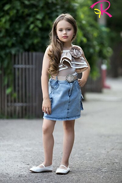 Ribbon kids Saten Kumaş Alt Üst Takım