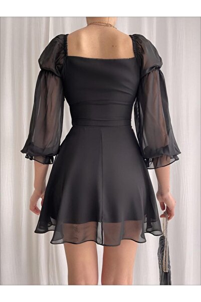 ASLANBAY Dámské letní šifonové šaty s korzetem v pase