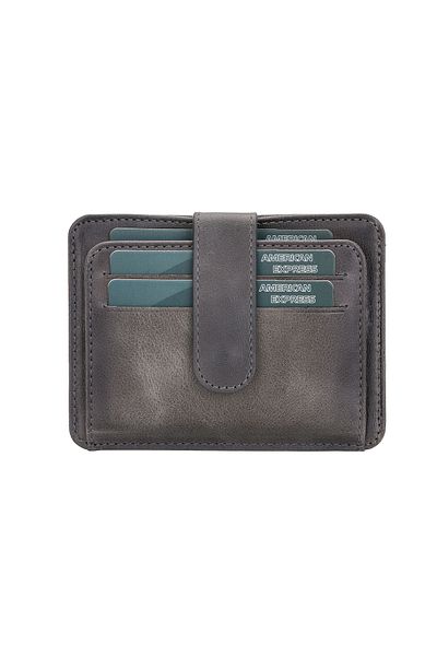 Lev Leather Premium Γνήσιο Δερμάτινο Μινιμαλιστικό Πορτοφόλι Πιστωτικής Κάρτας - Πολυχρηστικό Πορτοφόλι