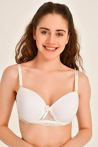 ECEM Γυναικείο σουτιέν 6001-3 Lace Push Up Ecru