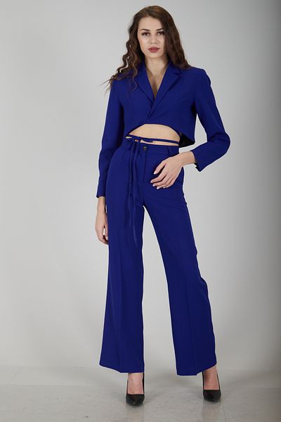 Feminist High Waist Pleated Palazzo Trousers Saks0102066