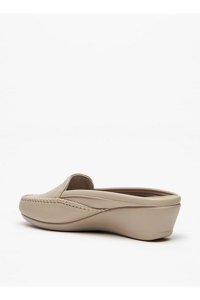 Le Confort Textured Slip-On Comfort Mules with Wedge Heels