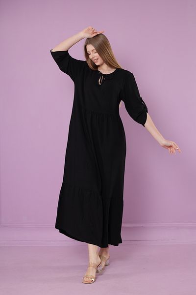 mervemoda Γυναικείο καλοκαιρινό κοντομάνικο υφαντό φόρεμα