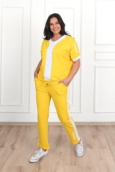 Koza Butik Γυναικείο σετ φόρμας 8016-23 με στάμπα με κοντό μανίκι