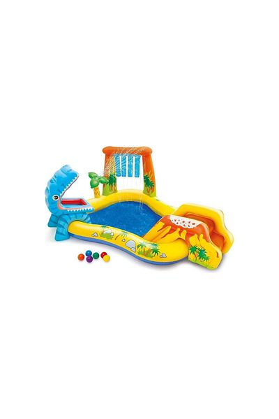Intex 57444 Dinosaur Shaped Play Pool 249 x 191 x 109 cm