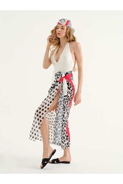 BROWN SARTO Zebra Detailed Red Pareo