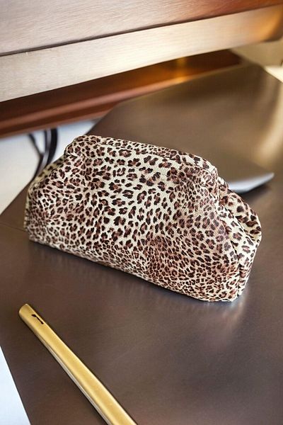 BAHELS Γυναικεία τσάντα συμπλέκτη Vip Clutch με Leopard σχέδιο